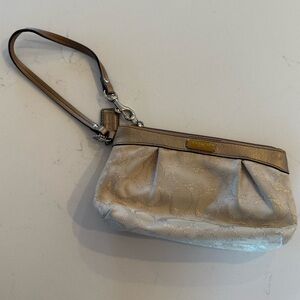 Coach Sparkly Gold Wristlet